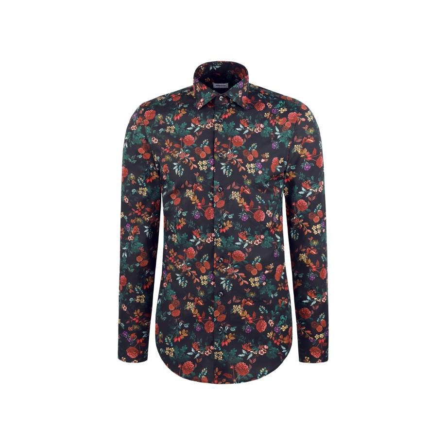 SEIDENSTICKER Zakelijk overhemd Schwarze Rose grijs / groen / lila / rood Multicolor