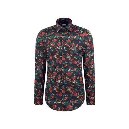 SEIDENSTICKER Zakelijk overhemd Schwarze Rose grijs / groen / lila / rood