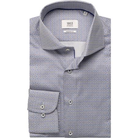 ETERNA 1863 Overhemd beige-bruin, Bedrukt