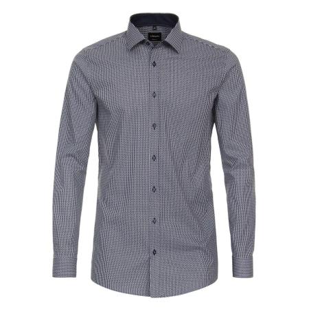 Venti Overhemd blauw, Bedrukt