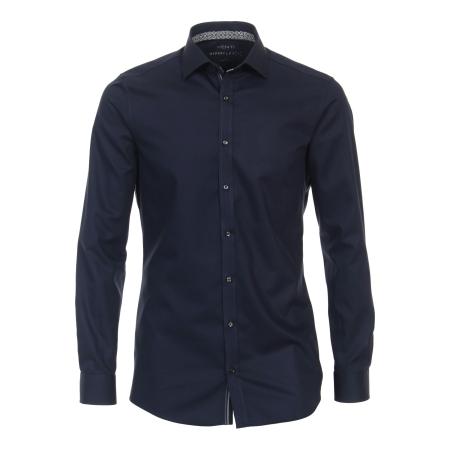 Venti Hyperflex Overhemd blauw, Faux-uni