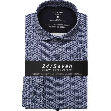OLYMP Level Five 24/Seven Jersey shirt blauw, Motief