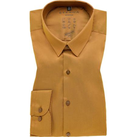 ETERNA Performance Overhemd geel, Effen