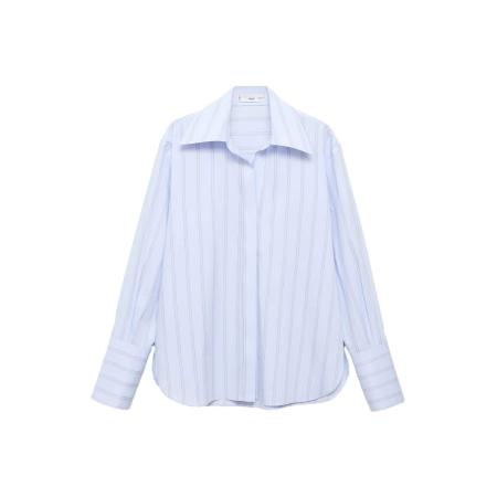 Mango MANGO Blouse CHYNYR lichtblauw / grijs / wit