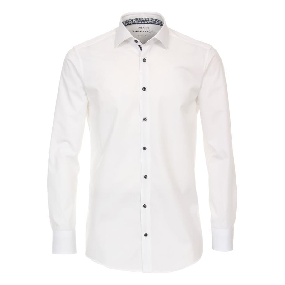 Venti Hyperflex Overhemd ML7 (72CM+) wit Wit