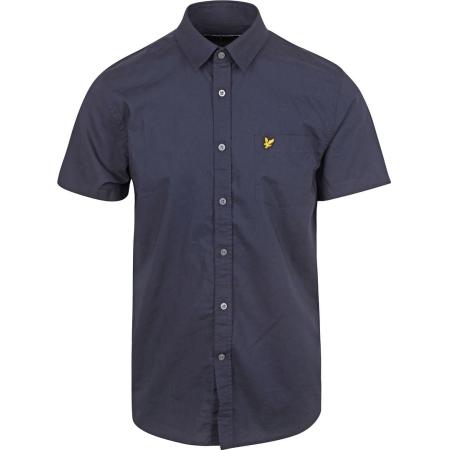 Lyle and Scott Short Sleeves Overhemd Poplin Navy