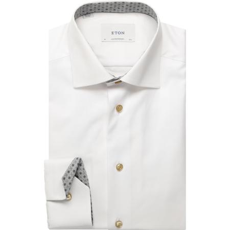 ETON Overhemd wit, Effen