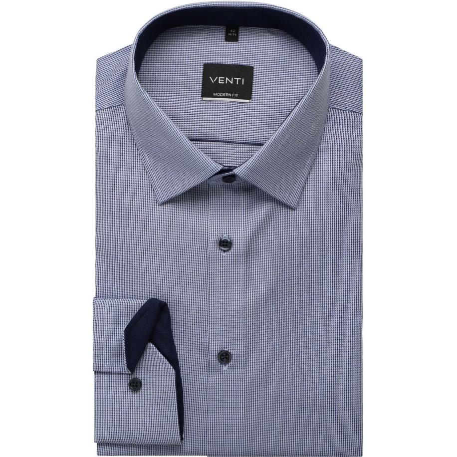 Venti Overhemd ML7 (72CM+) blauw Blauw