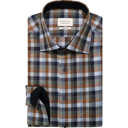 ETERNA Overhemd marine, Ruit