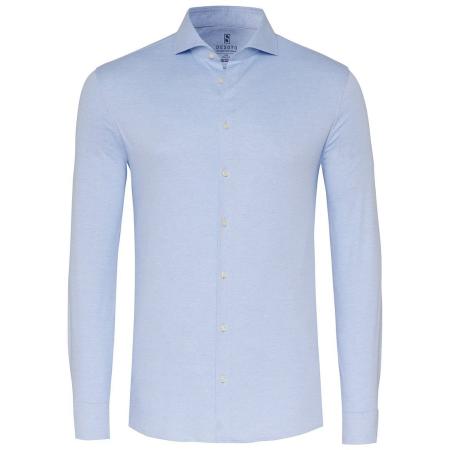 Desoto Essential Overhemd Hai Piqué Lichtblauw