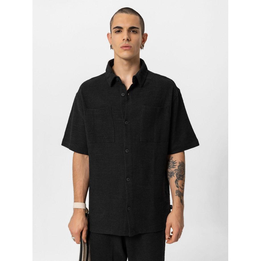 VAMOS CLO Overhemd zwart Zwart