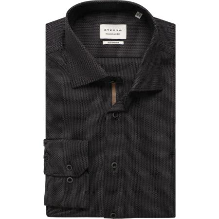 ETERNA Overhemd antraciet, Gestructureerd