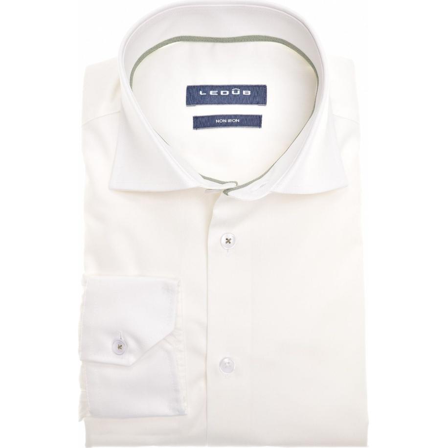 Ledȗb Overhemd ecru, Effen Wit