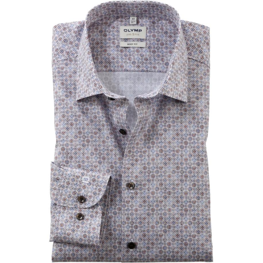 OLYMP Level Five Overhemd ML6 (vanaf 68 CM) bruin Bruin