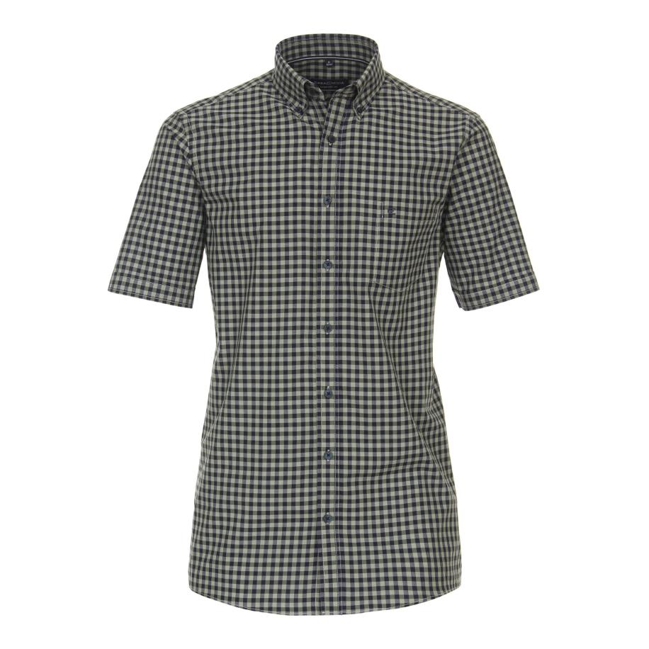 Casa Moda Overhemd Korte mouw groen Groen