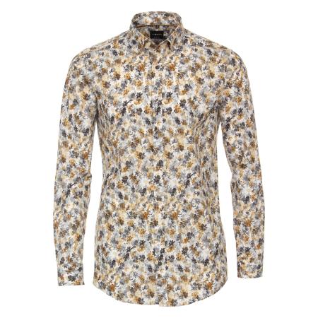 Venti Overhemd geel, Bedrukt