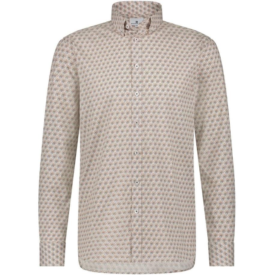 State Of Art Overhemd Print Figuren Multicolour Rood