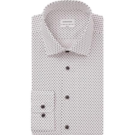 Seidensticker Overhemd lichtgrijs, Paisley