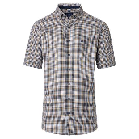 Redmond Casual Overhemd Korte mouw geel