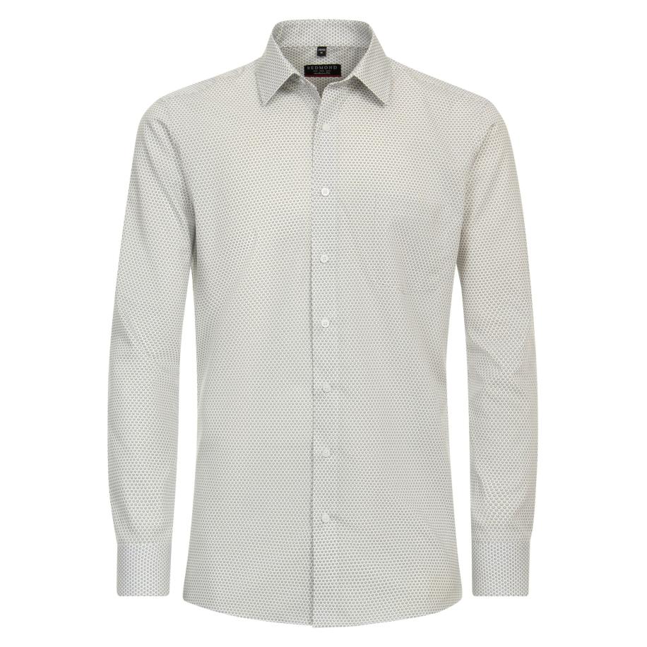 Redmond Overhemd grijs, Bedrukt Grijs