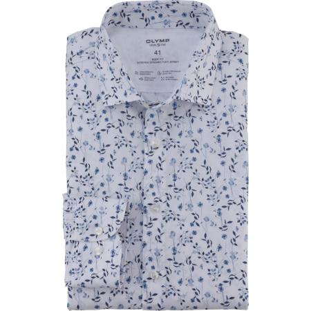 OLYMP Level Five 24/Seven Jersey shirt wit, Bedrukt