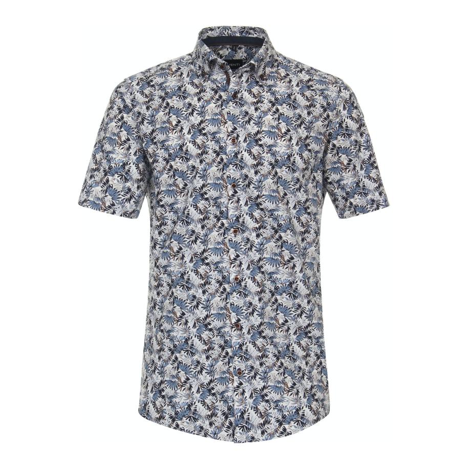Venti Overhemd Korte mouw blauw Blauw