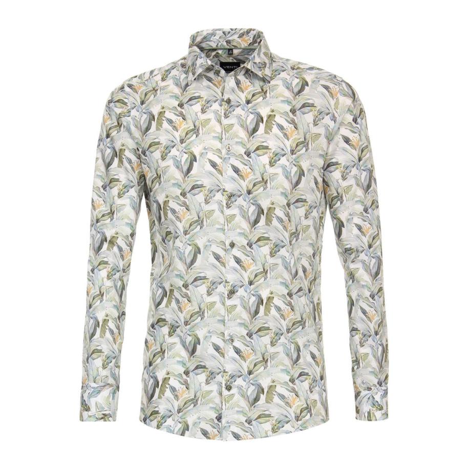 Venti Overhemd groen, Bedrukt Groen