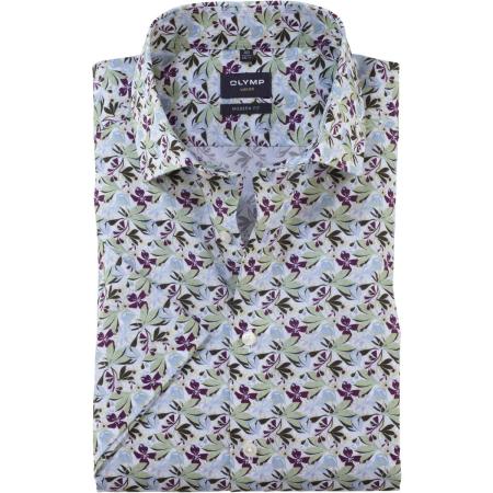 OLYMP Luxor Overhemd Korte mouw limegroen