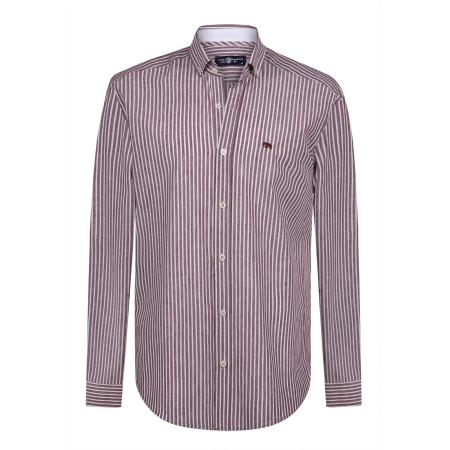 Jimmy Sanders Jimmy Sanders Overhemd bordeaux / pastelrood