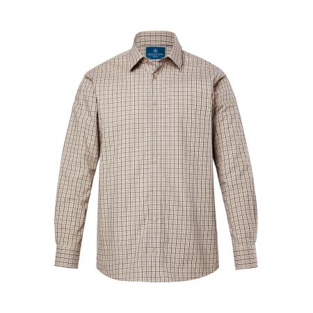 Boston Park Boston Park Overhemd sand / lichtbeige / grafiet