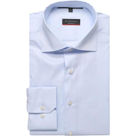 ETERNA Performance Overhemd lichtblauw, Effen