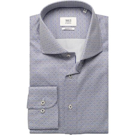 ETERNA 1863 Overhemd blauw, Bedrukt