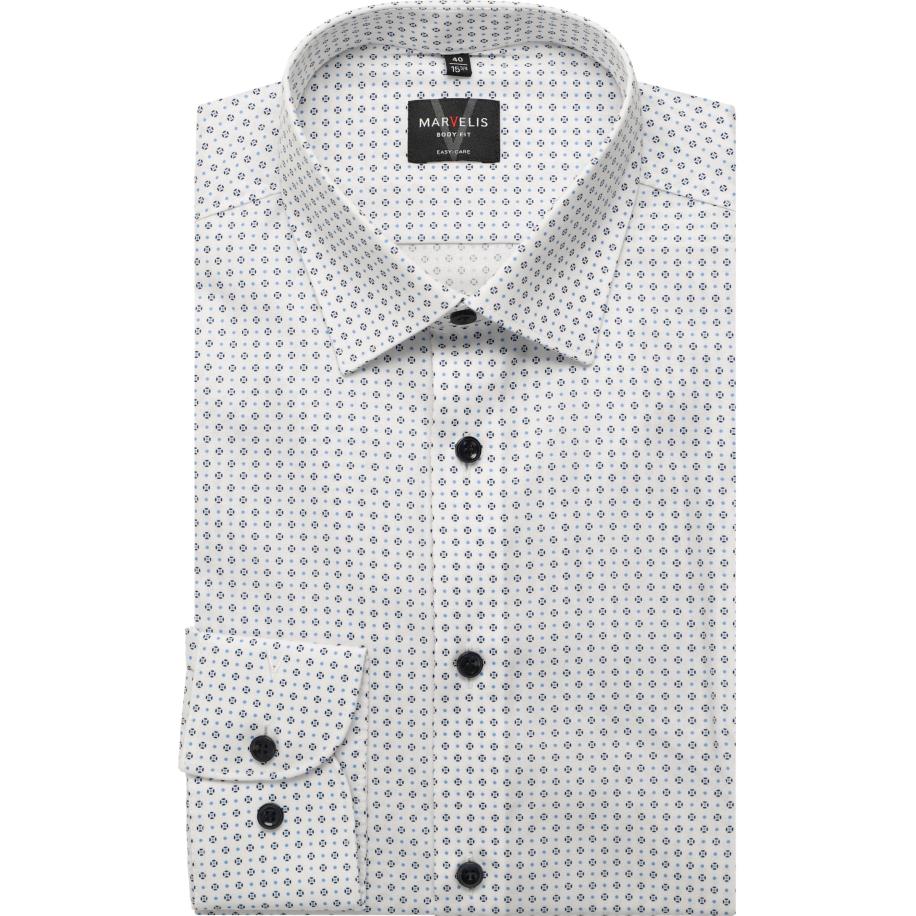 Marvelis Overhemd wit, Bedrukt Wit