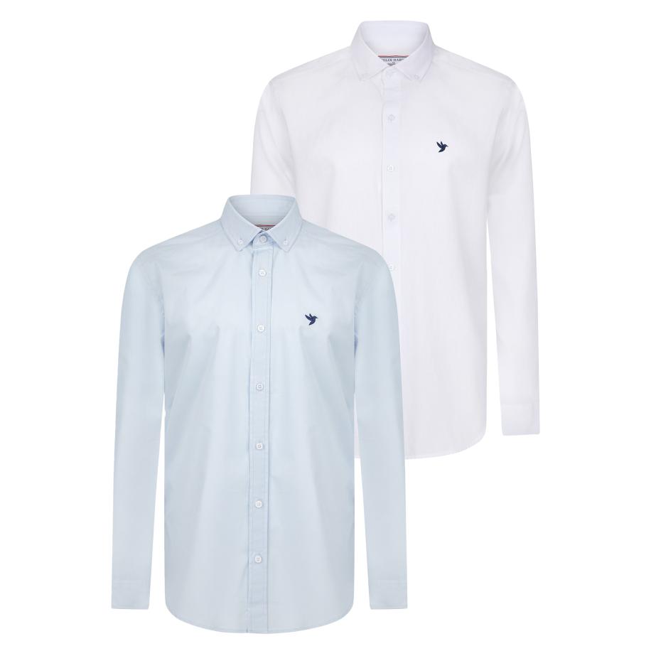 Felix Hardy Felix Hardy Overhemd lichtbruin / wit -