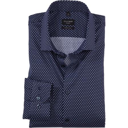 OLYMP No. Six Overhemd marine, Motief