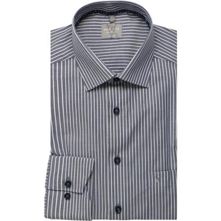 Marvelis Overhemd marine, Gestreept