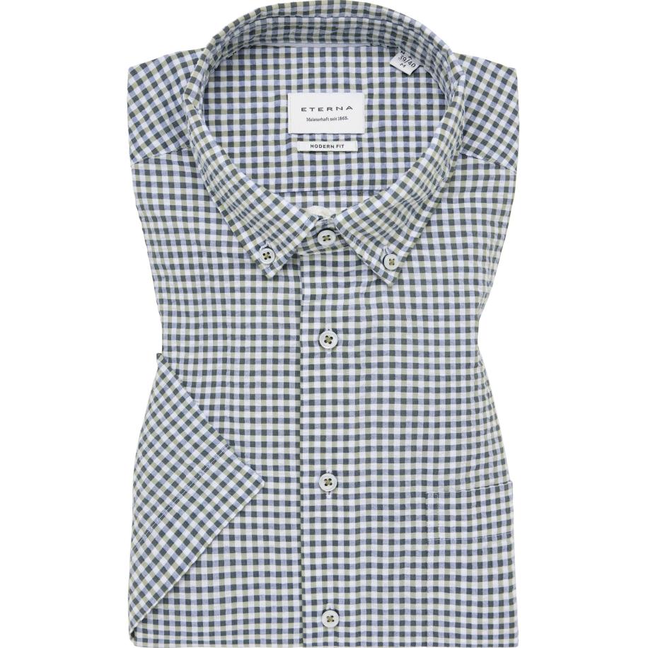 ETERNA Overhemd Korte mouw lichtgroen Groen