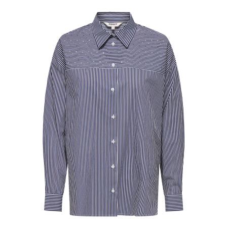 Only ONLY Blouse navy / wit