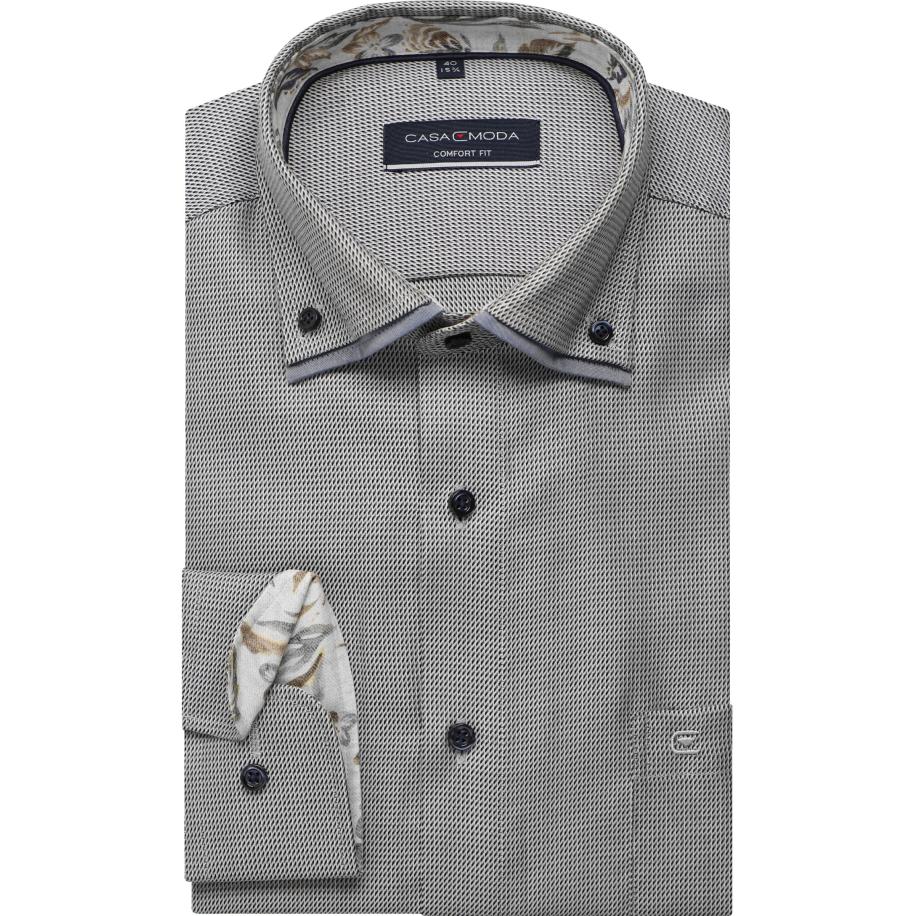 Casa Moda Overhemd zwart, Faux-uni Zwart