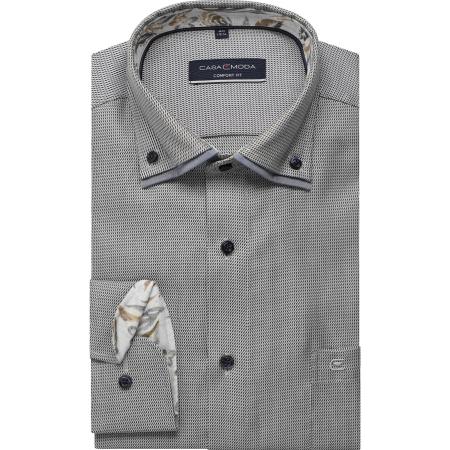 Casa Moda Overhemd zwart, Faux-uni