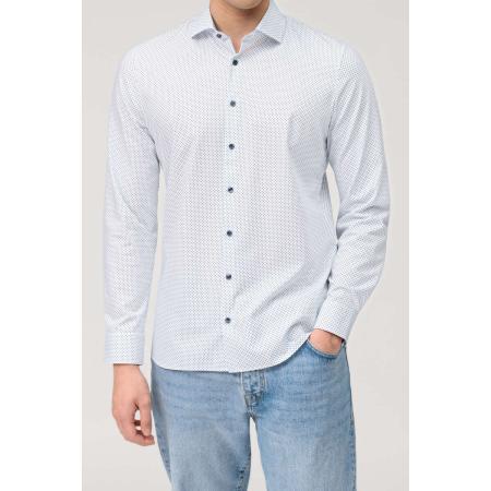 OLYMP No. Six 24/Seven Overhemd blauw, Motief