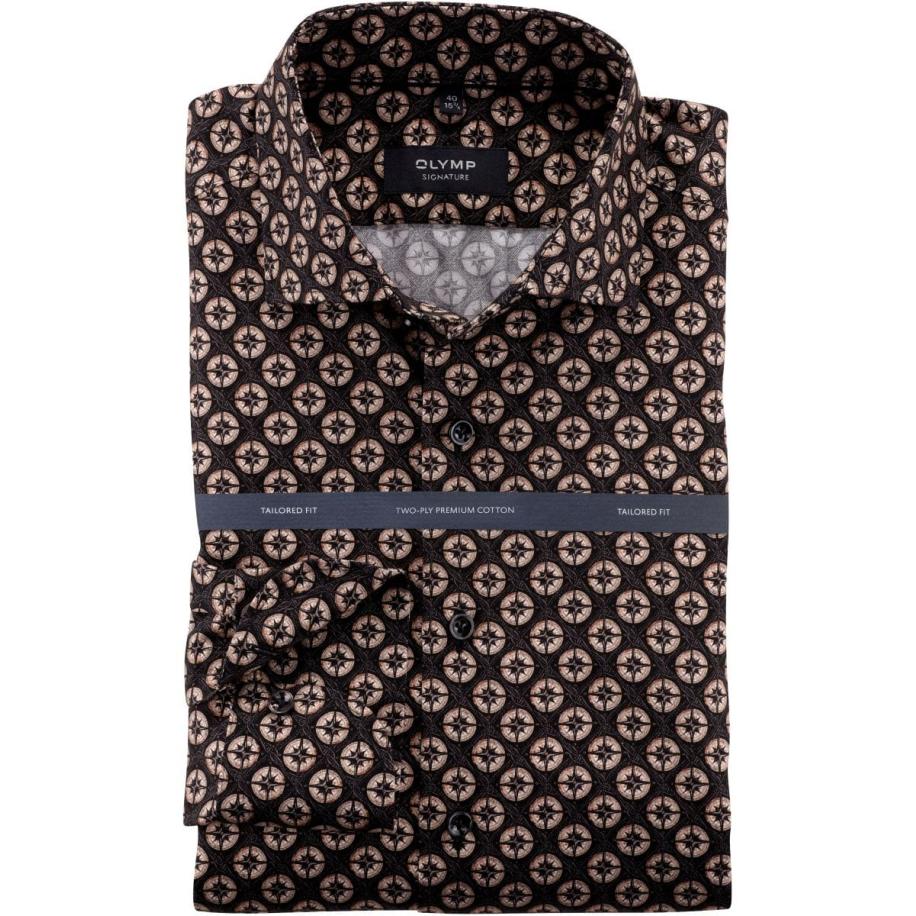 OLYMP SIGNATURE Overhemd ML6 (vanaf 68 CM) antraciet Grijs
