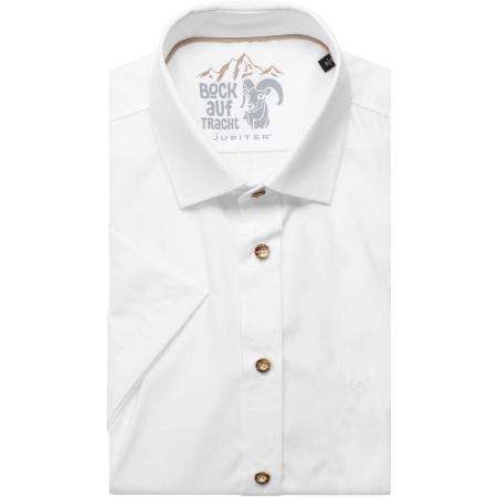 Jupiter Traditioneel overhemd Korte mouw wit