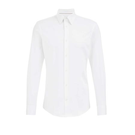 Fundamentals heren slim fit overhemd - Slim Fit - Wit - Katoen - Maat: S