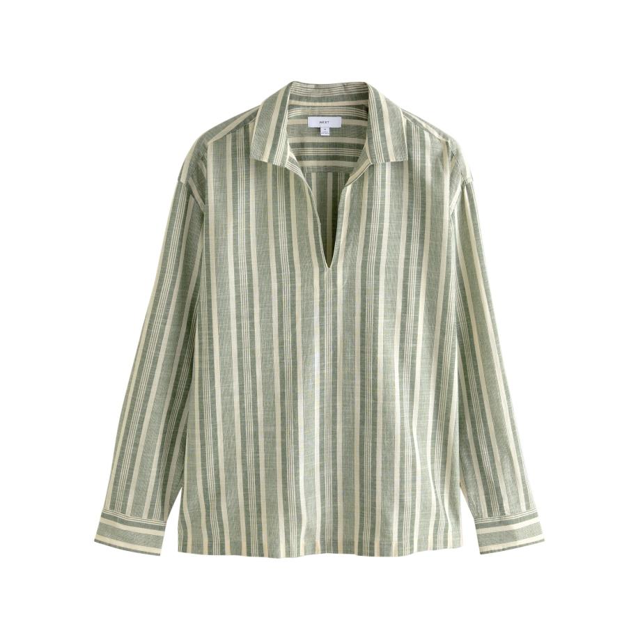 Next Next Overhemd groen / wit -