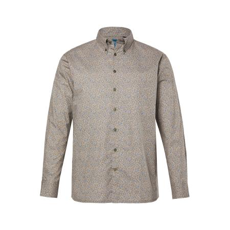 Boston Park Boston Park Overhemd blauw / olijfgroen / wit