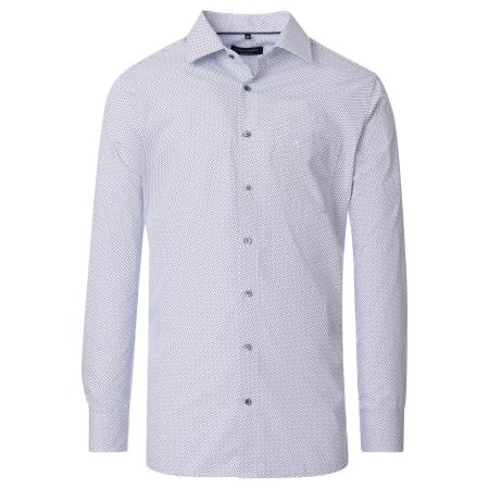 Casa Moda Overhemd blauw, Bedrukt