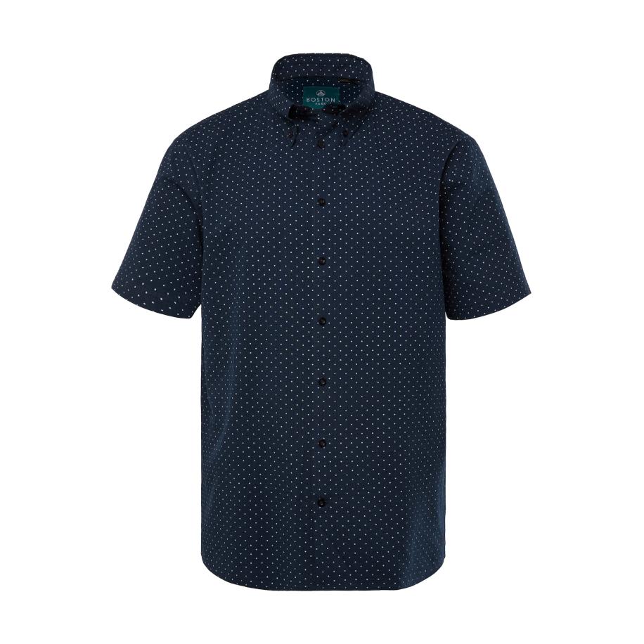 Boston Park Boston Park Overhemd navy / wit -