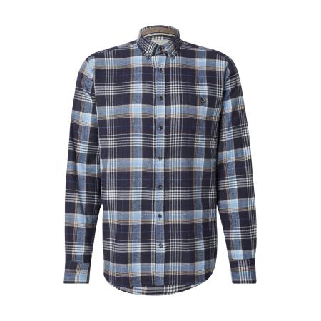 Jacks Overhemd pastelblauw / donkerblauw / bruin / wit