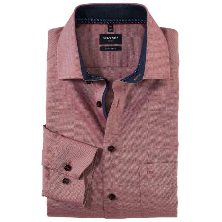 OLYMP Luxor Overhemd rood, Effen